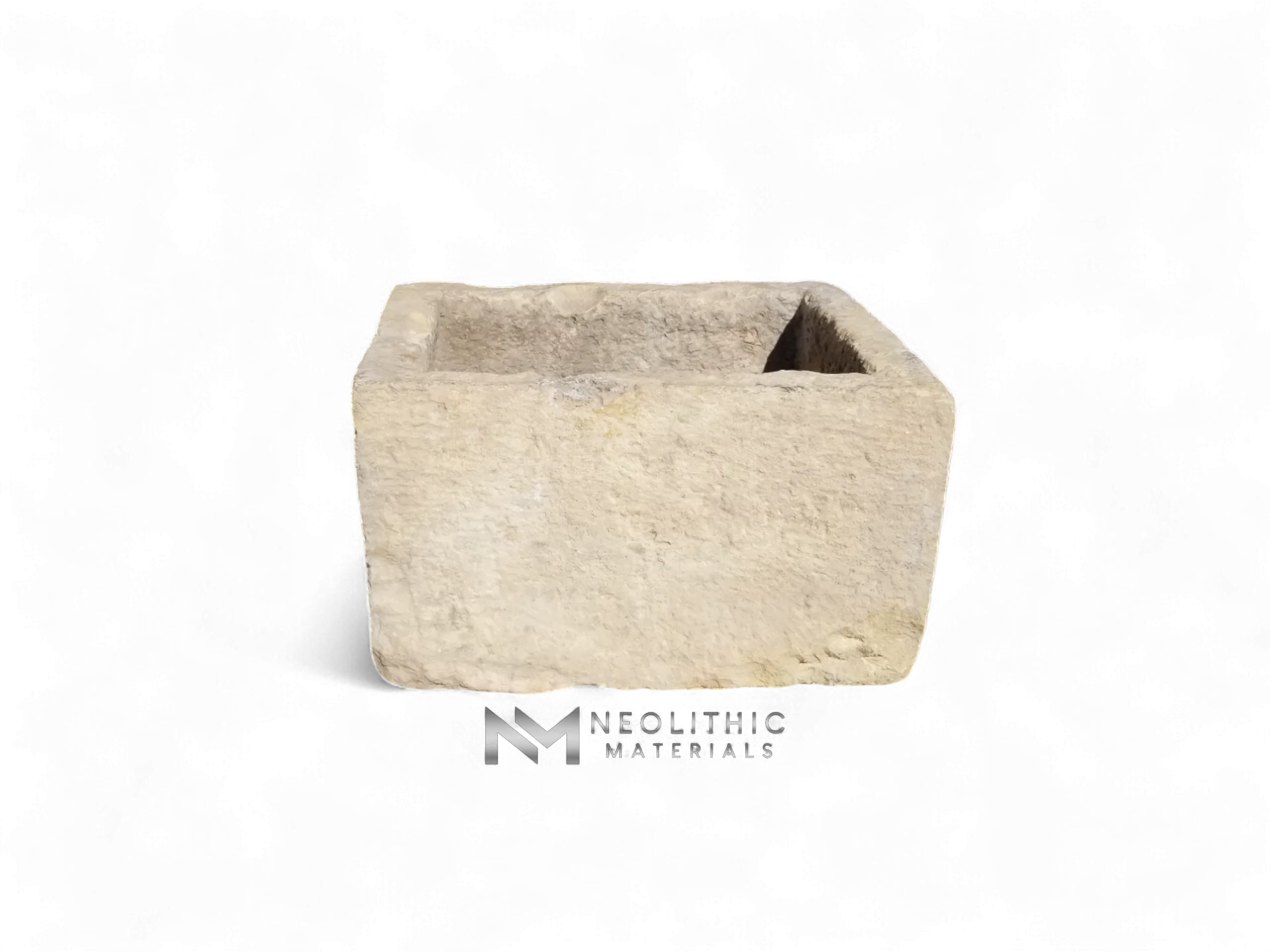 Rare Italian Limestone Trough with Fresco - Image 1